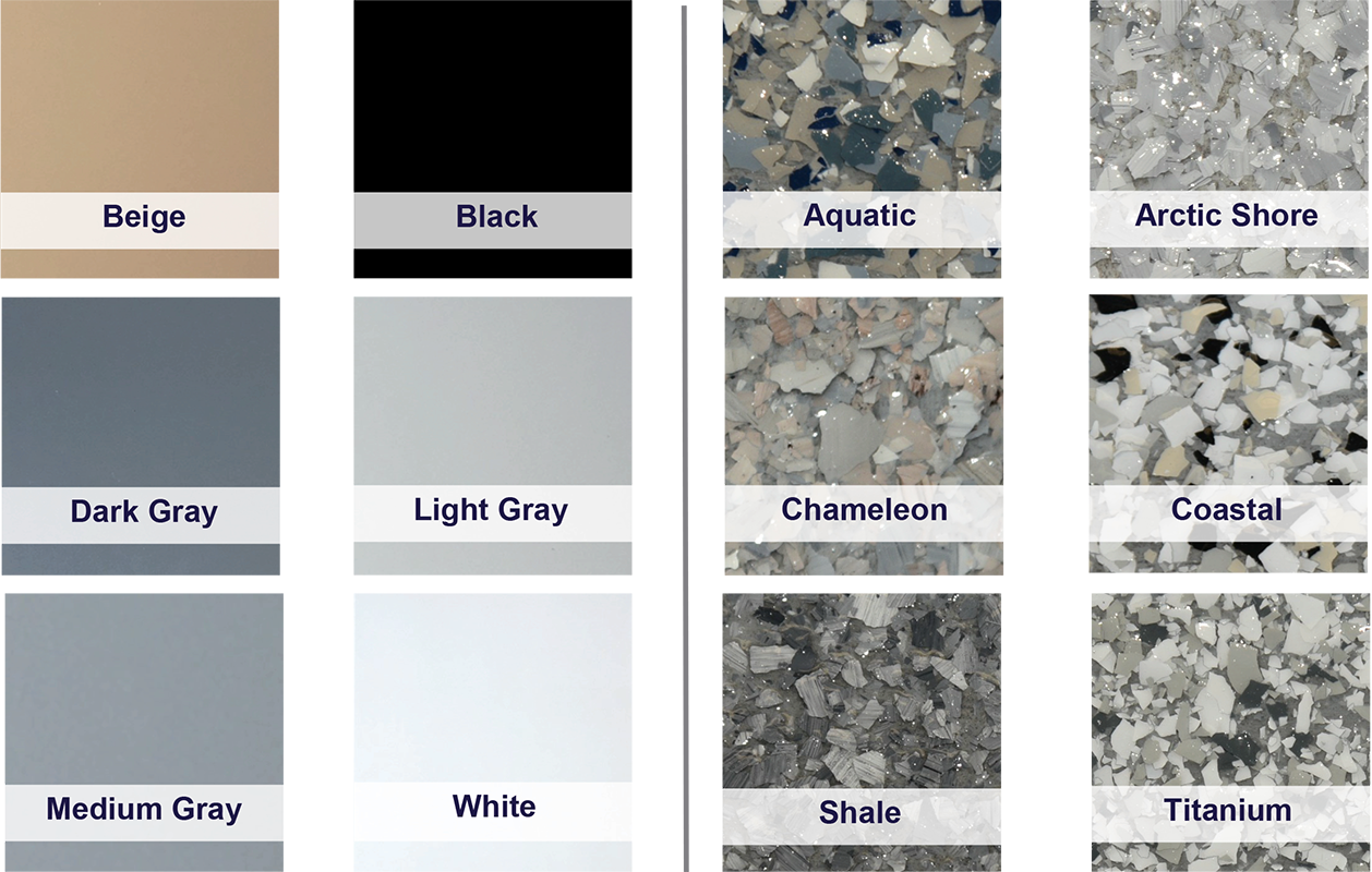 StoneTuff™ System Solid Color & Decorative Chip Finishes